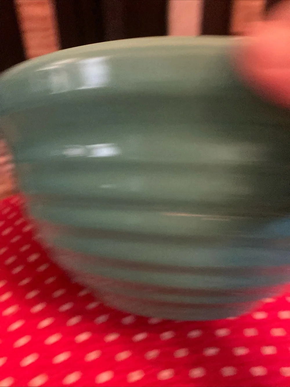 Vintage Bauer Pottery Ringware Mixing Bowl #12 Turquoise Jade Green Beehive